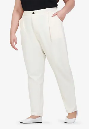 Poise Tapered Leg Work Pants - Off White