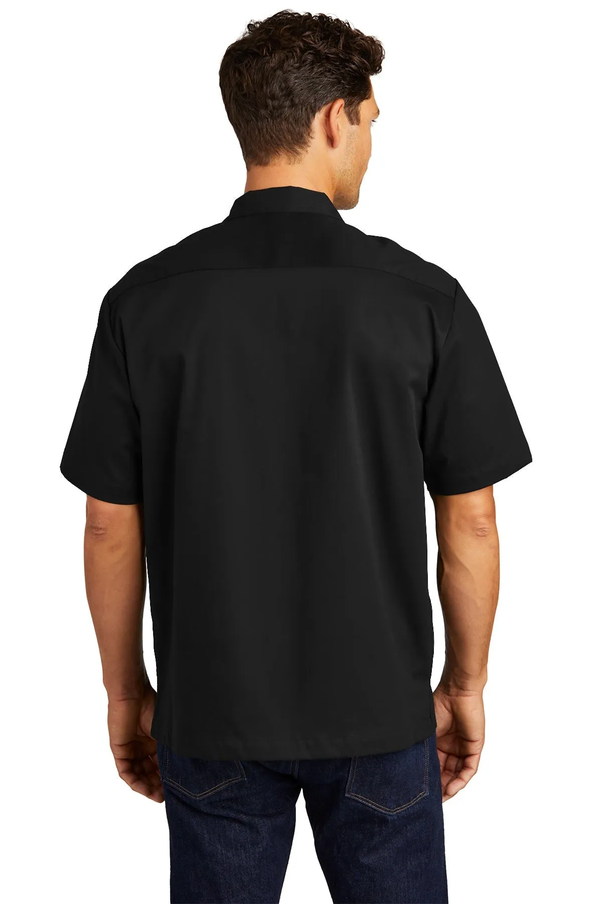 Port Authority Retro Branded Camp Shirts, Black/Burgundy