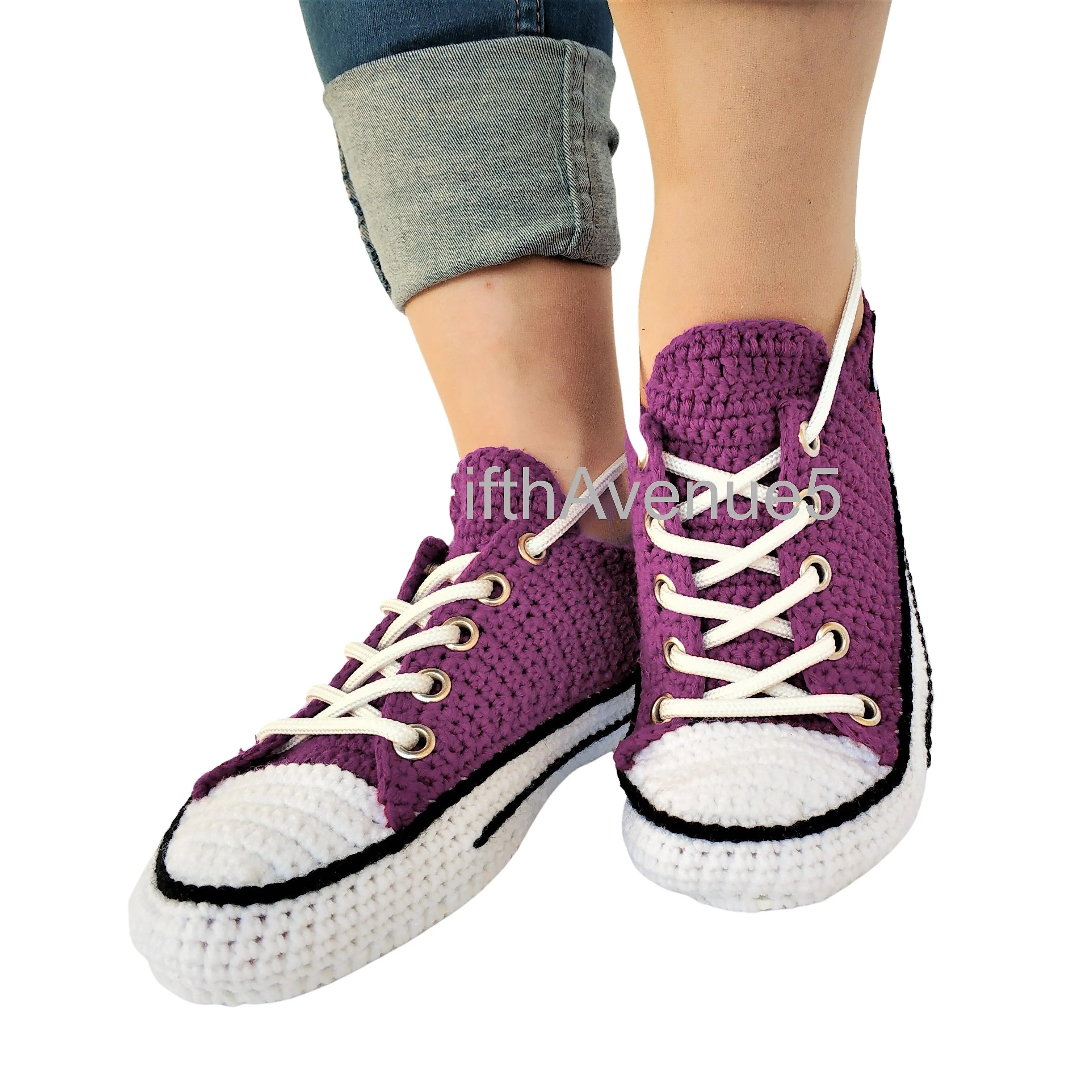 Purple Converse Low Tops Sneakers Slippers Plush Shoes