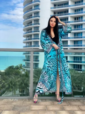 Ranee's Kimono - Blue cheetah JUST ARRIVED