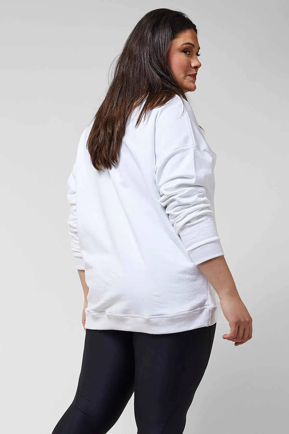 Relaxed Fit Sweatshirt With Pockets White