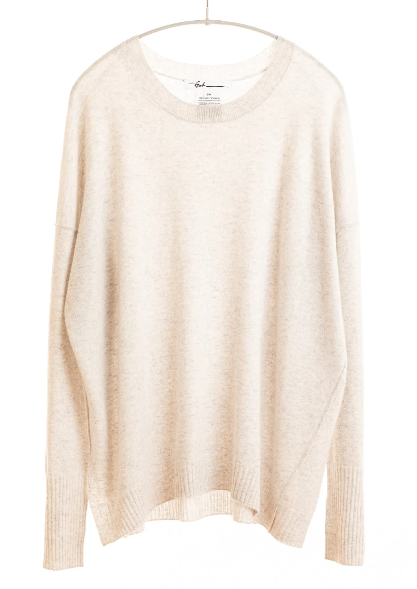 Relaxed Luxe Crew, Snow Grey