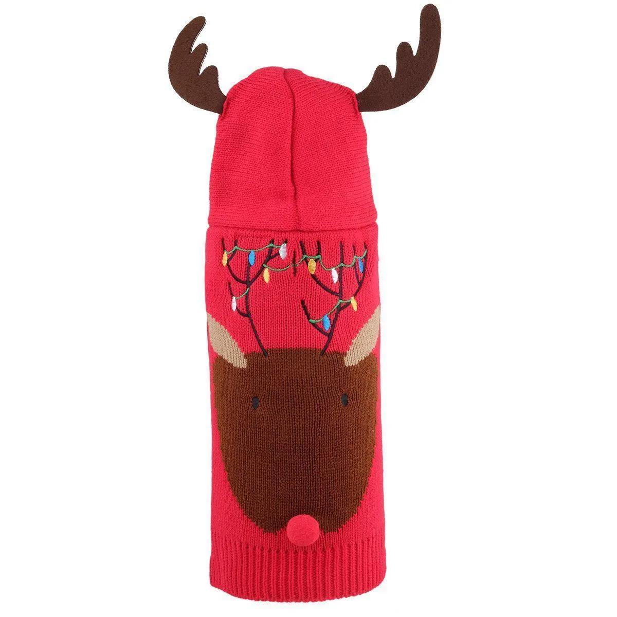 Rudy Reindeer Hooded Dog Sweater