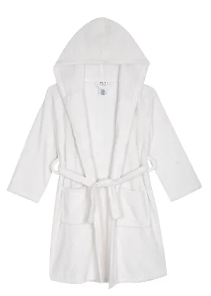 Sleep On It Girls Hooded Marshmallow Fleece Collar Robe Set - Marshamallow