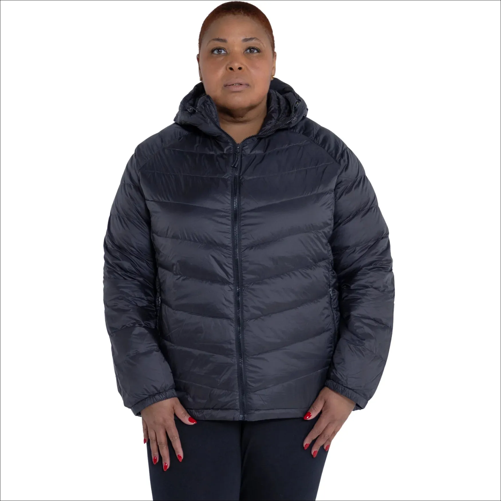 Snow Country Outerwear Women’s Plus Size Packable Down Jacket Hooded 1X-6X