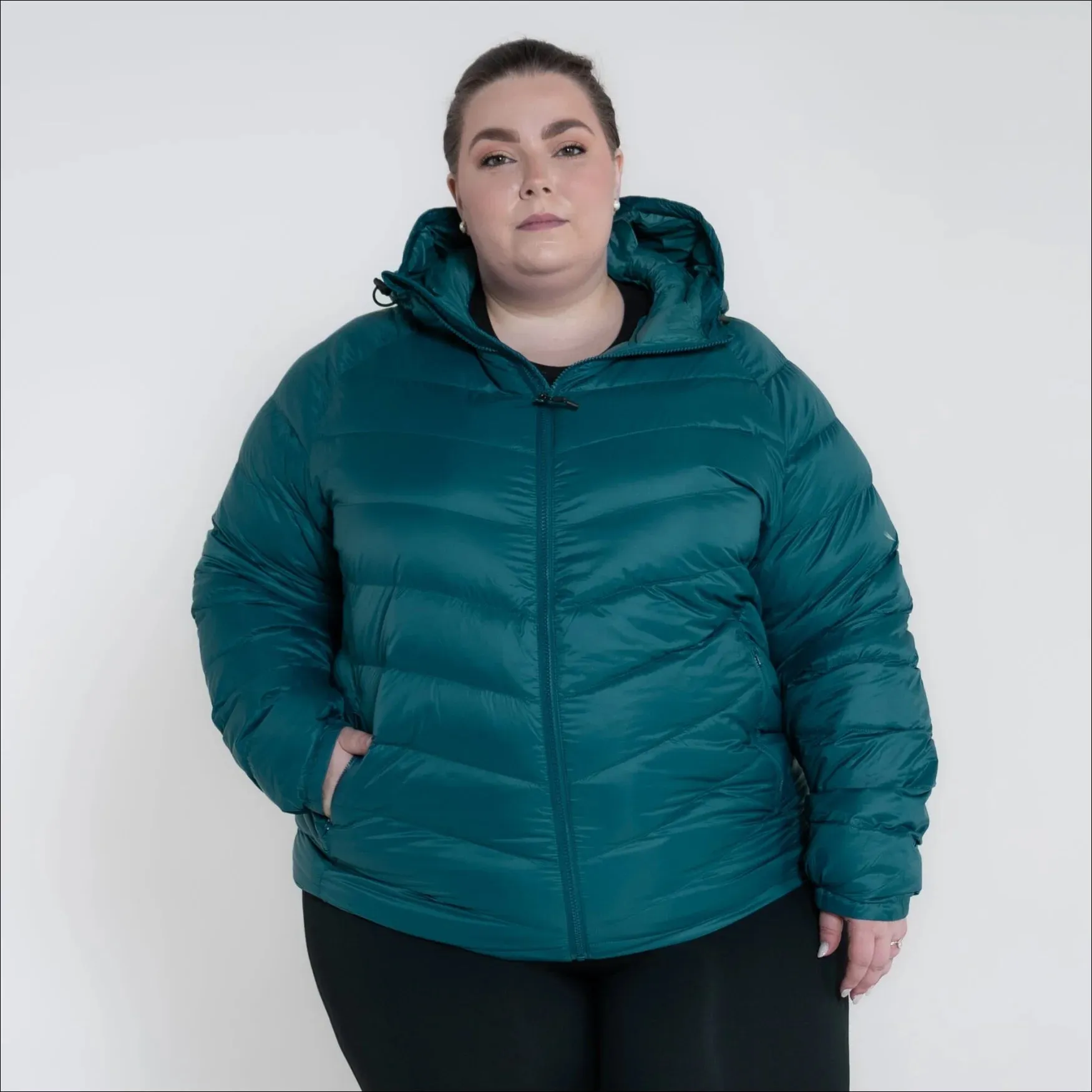 Snow Country Outerwear Women’s Plus Size Packable Down Jacket Hooded 1X-6X