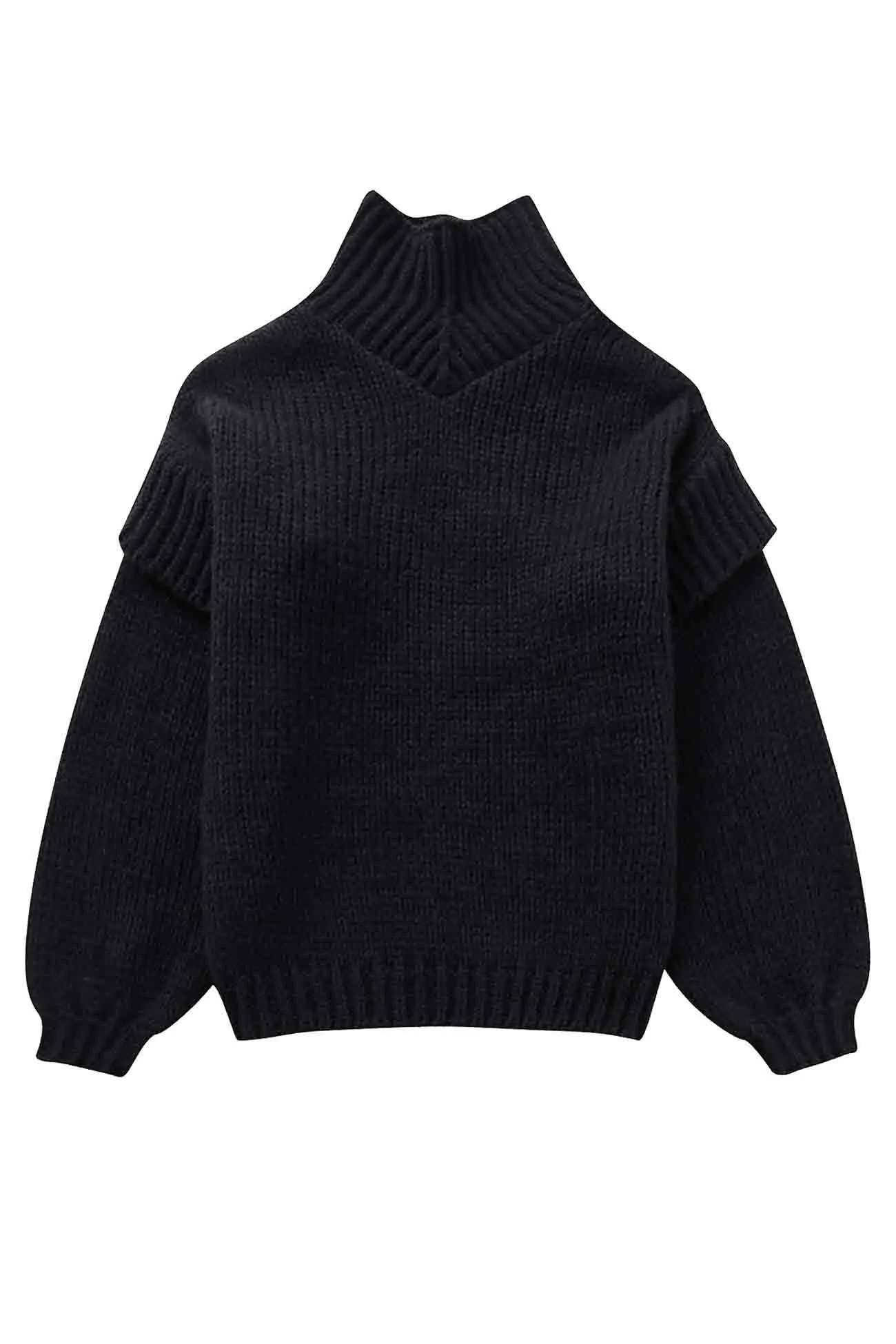 Solid Long Sleeve Cowl Neck Sweater