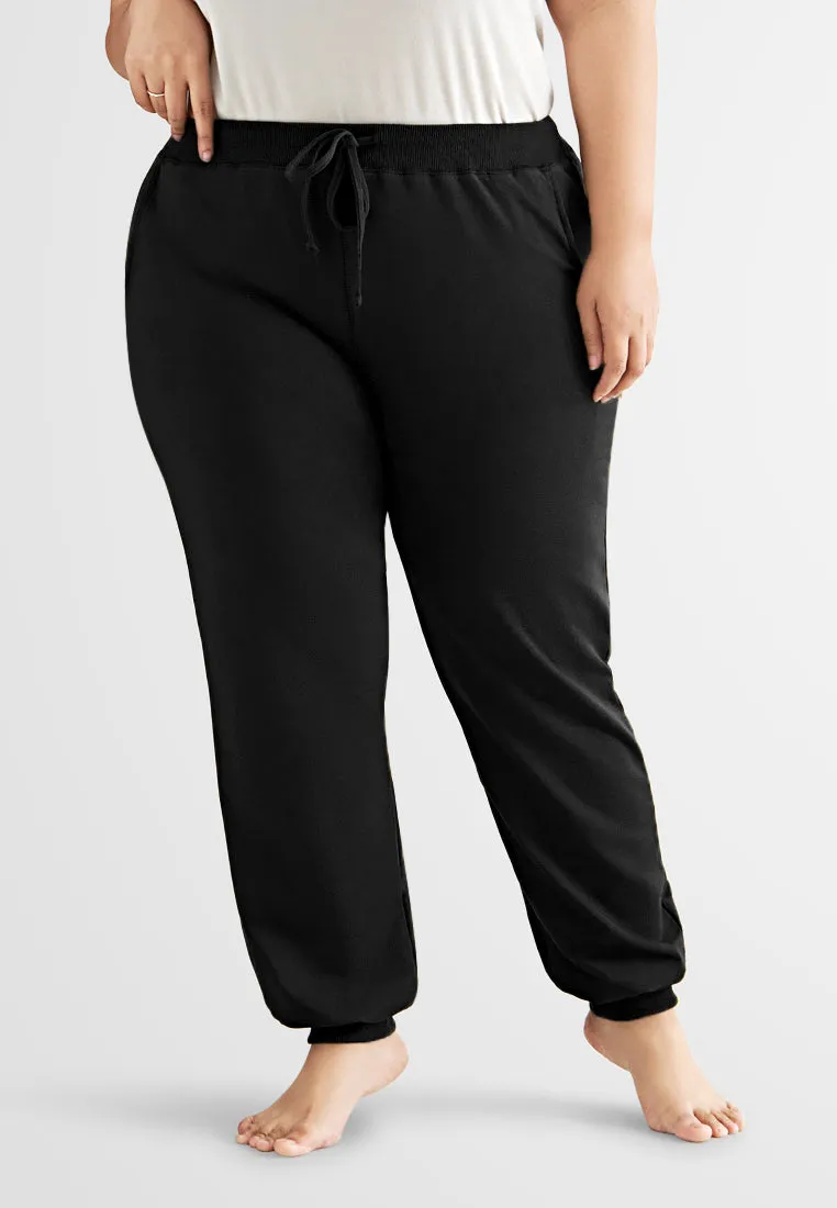 Sonica Active Cotton Jogger Pants - Black