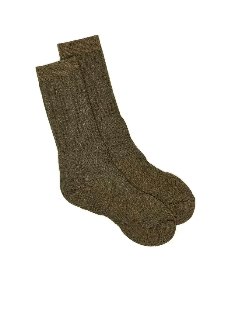 Southern Merino Wool Boot Socks in Khaki - Narrow Fit