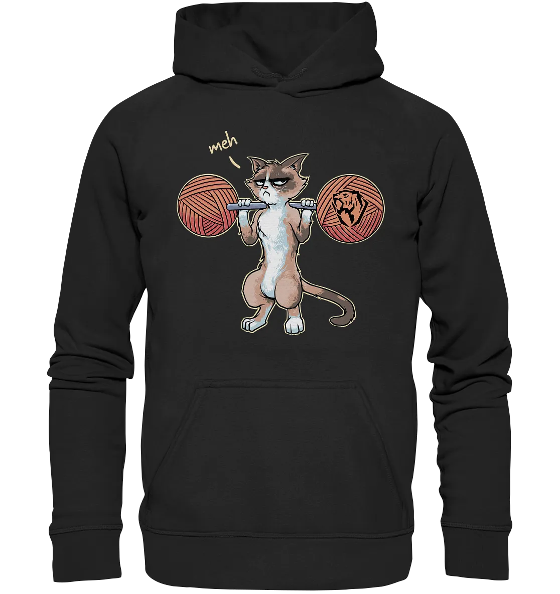 Squatting Meh Cat Hoodie (EU)