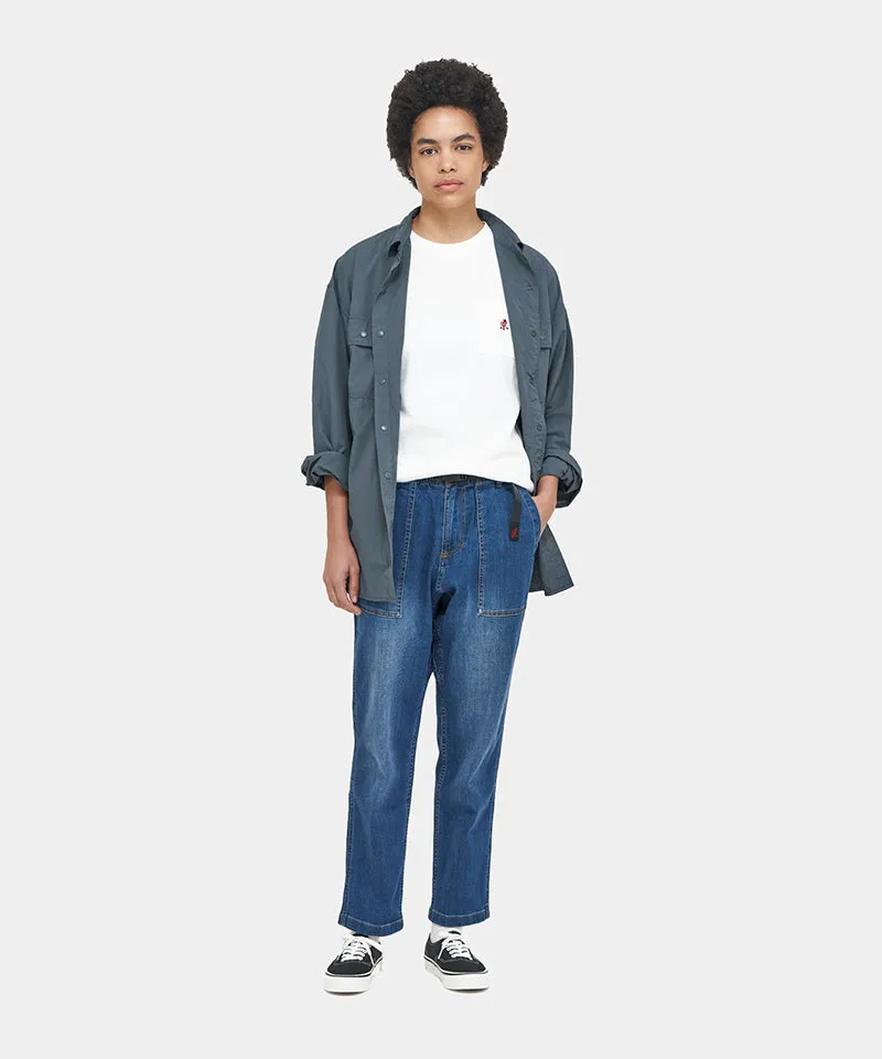 Stretch Denim Loose Tapered Ridge Pant