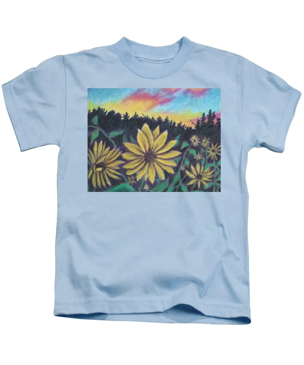 Sunflower Sunset - Kids T-Shirt