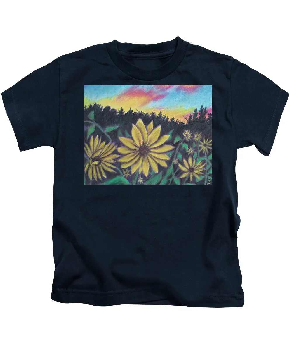 Sunflower Sunset - Kids T-Shirt