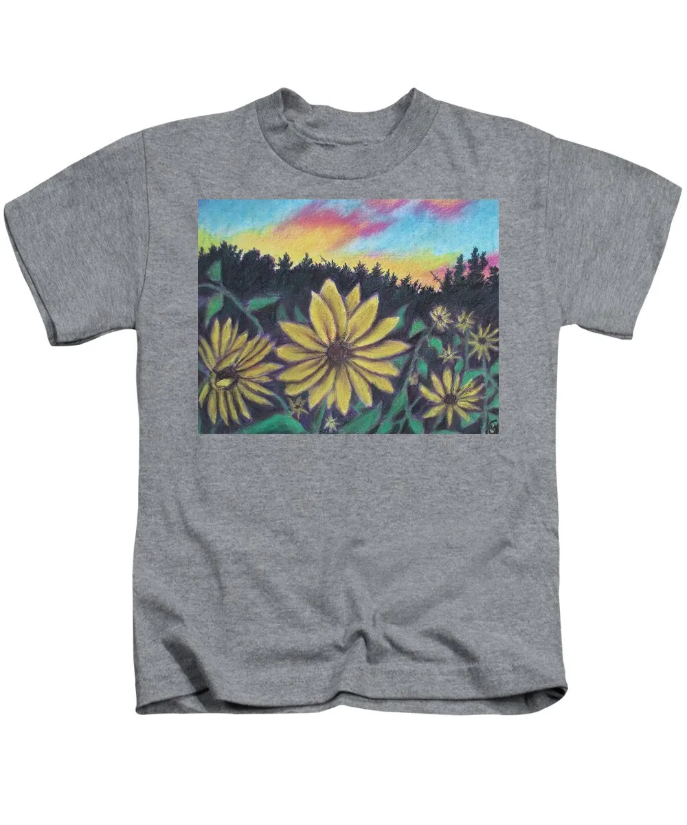 Sunflower Sunset - Kids T-Shirt