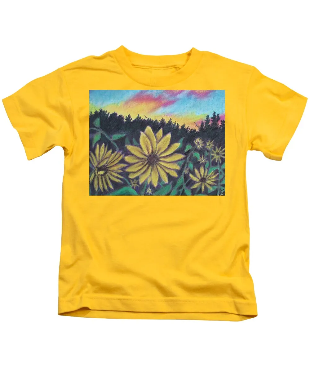 Sunflower Sunset - Kids T-Shirt