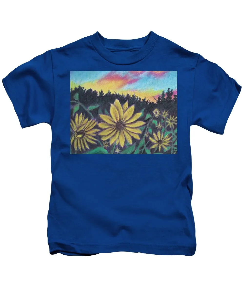 Sunflower Sunset - Kids T-Shirt