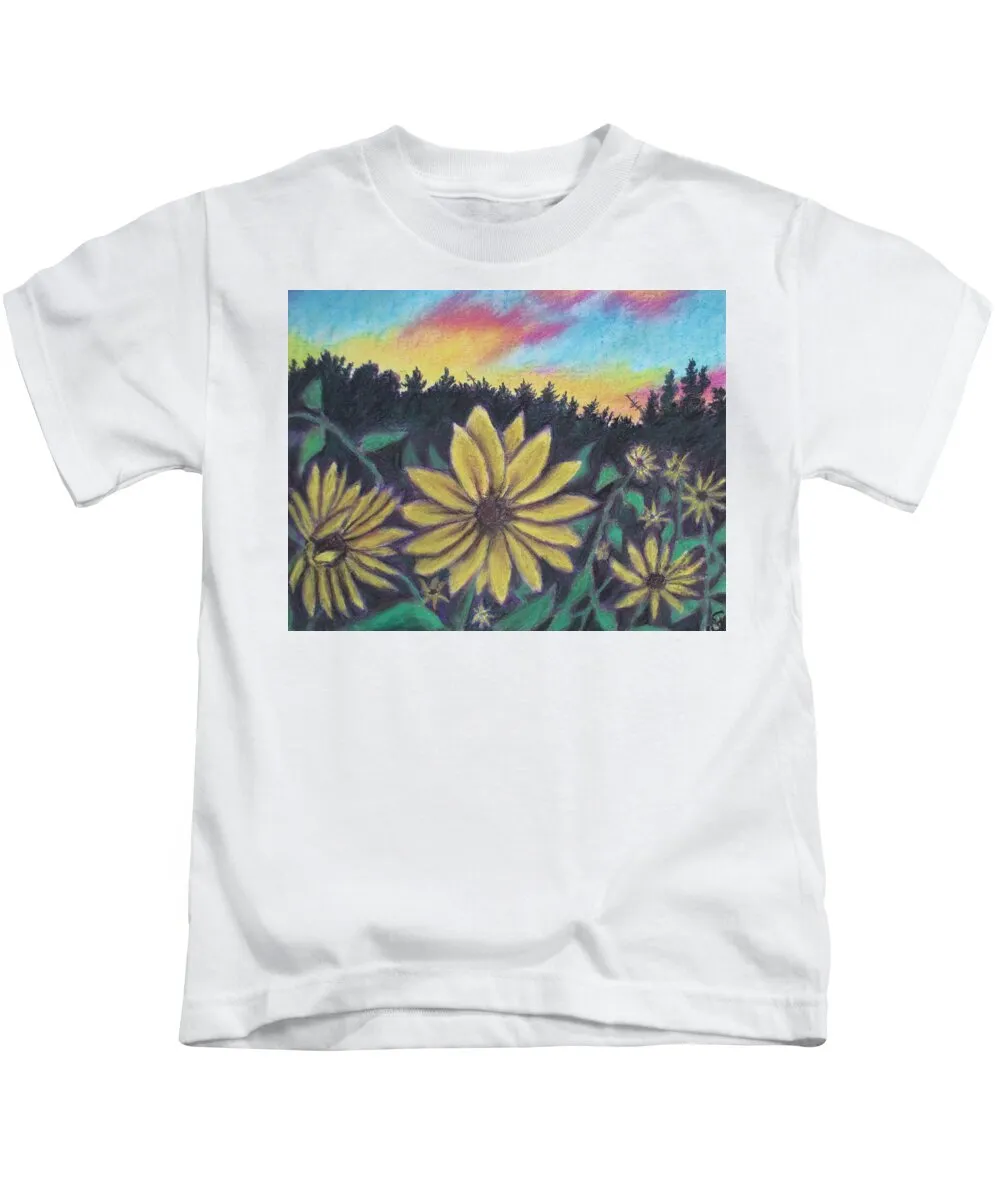 Sunflower Sunset - Kids T-Shirt