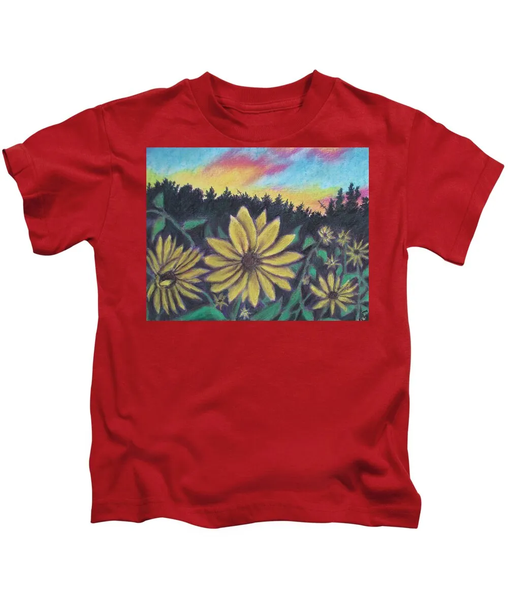 Sunflower Sunset - Kids T-Shirt