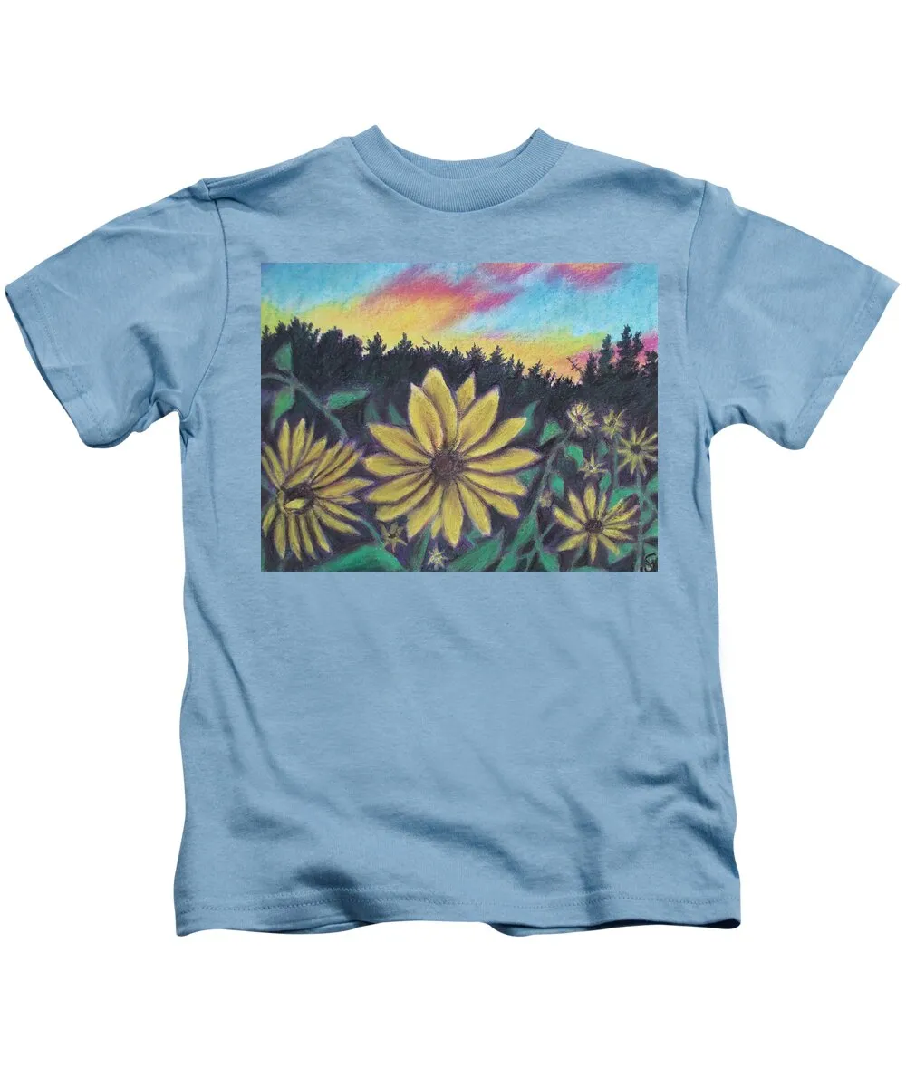 Sunflower Sunset - Kids T-Shirt