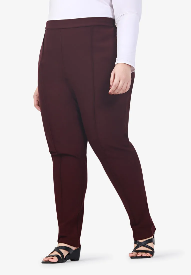 Tabita SMART Work Tapered Pants - Maroon