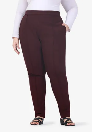 Tabita SMART Work Tapered Pants - Maroon