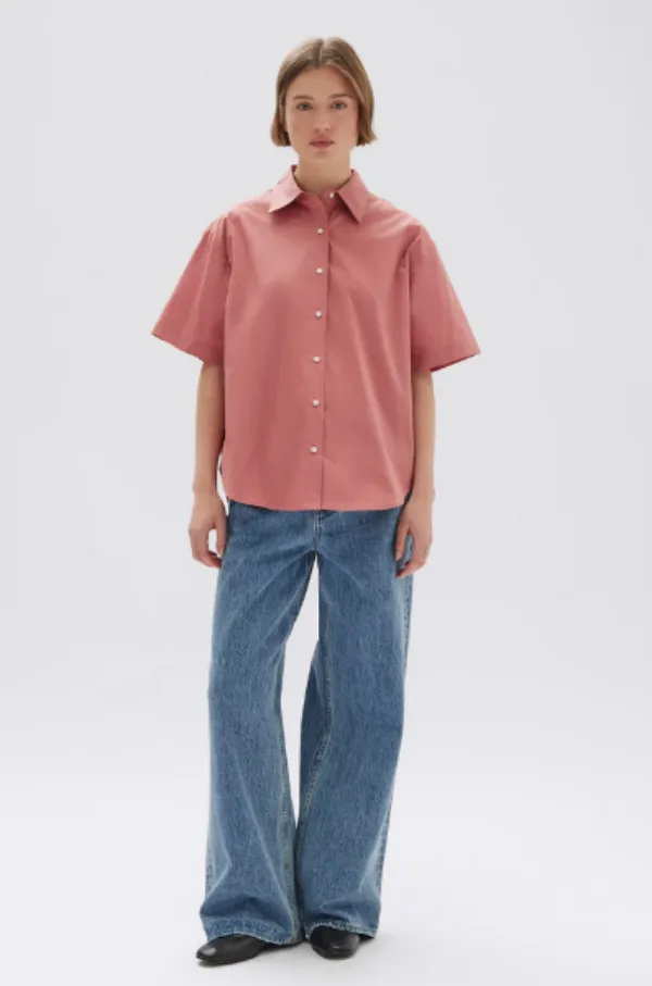 Tala Poplin Short Sleeve Shirt Lotus