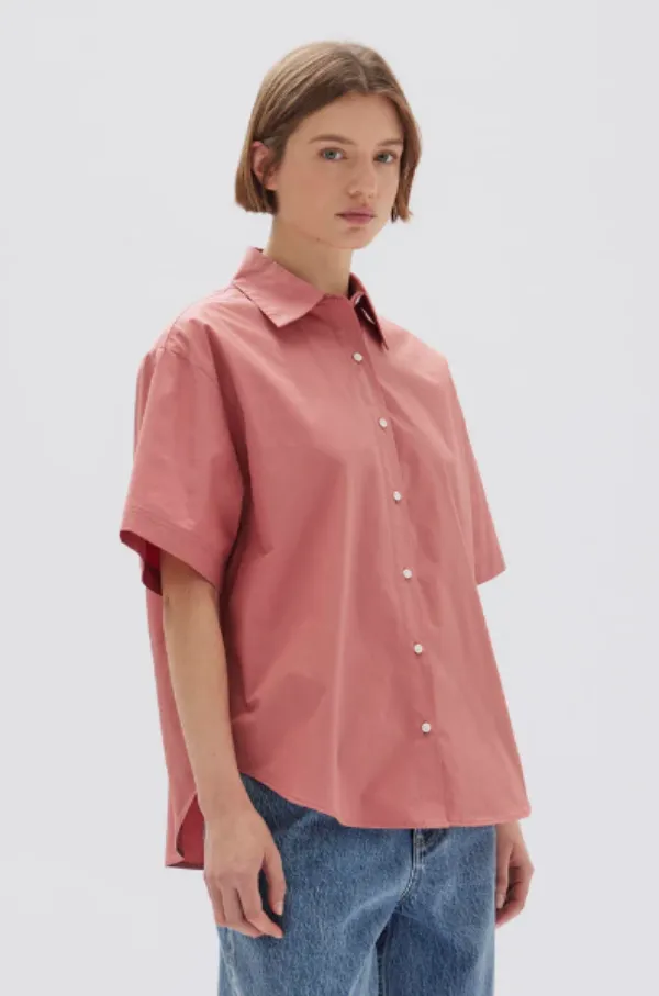 Tala Poplin Short Sleeve Shirt Lotus