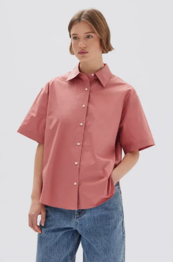 Tala Poplin Short Sleeve Shirt Lotus