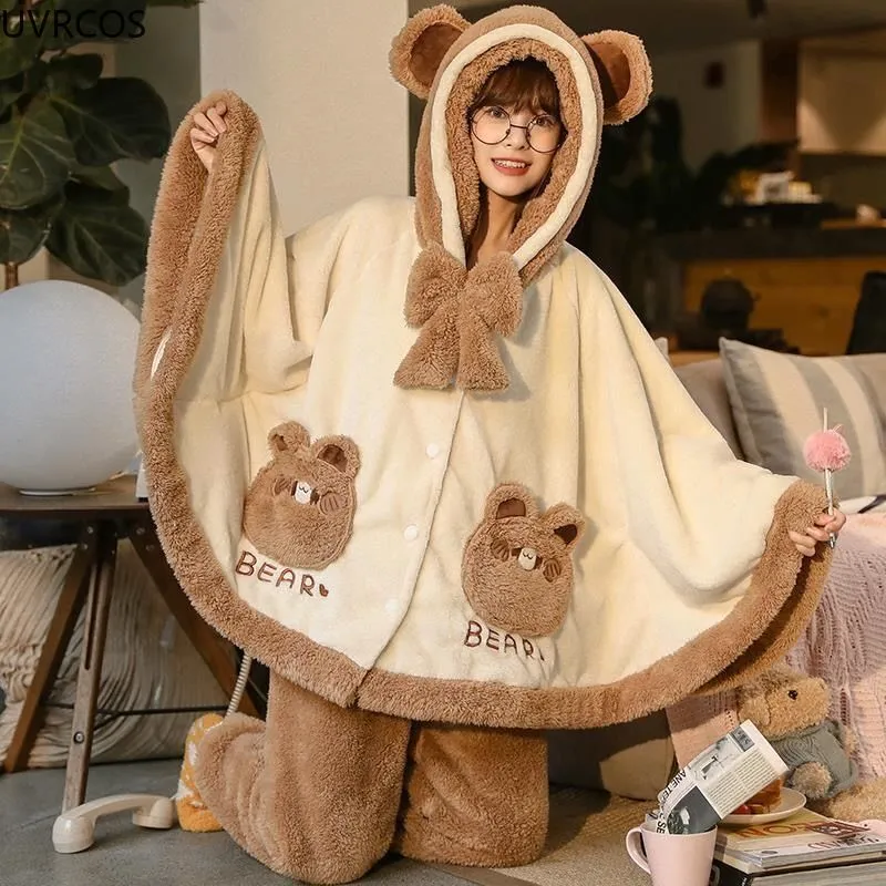 Teddy Bear Cloak Pajamas