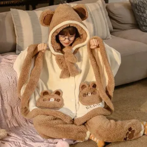 Teddy Bear Cloak Pajamas