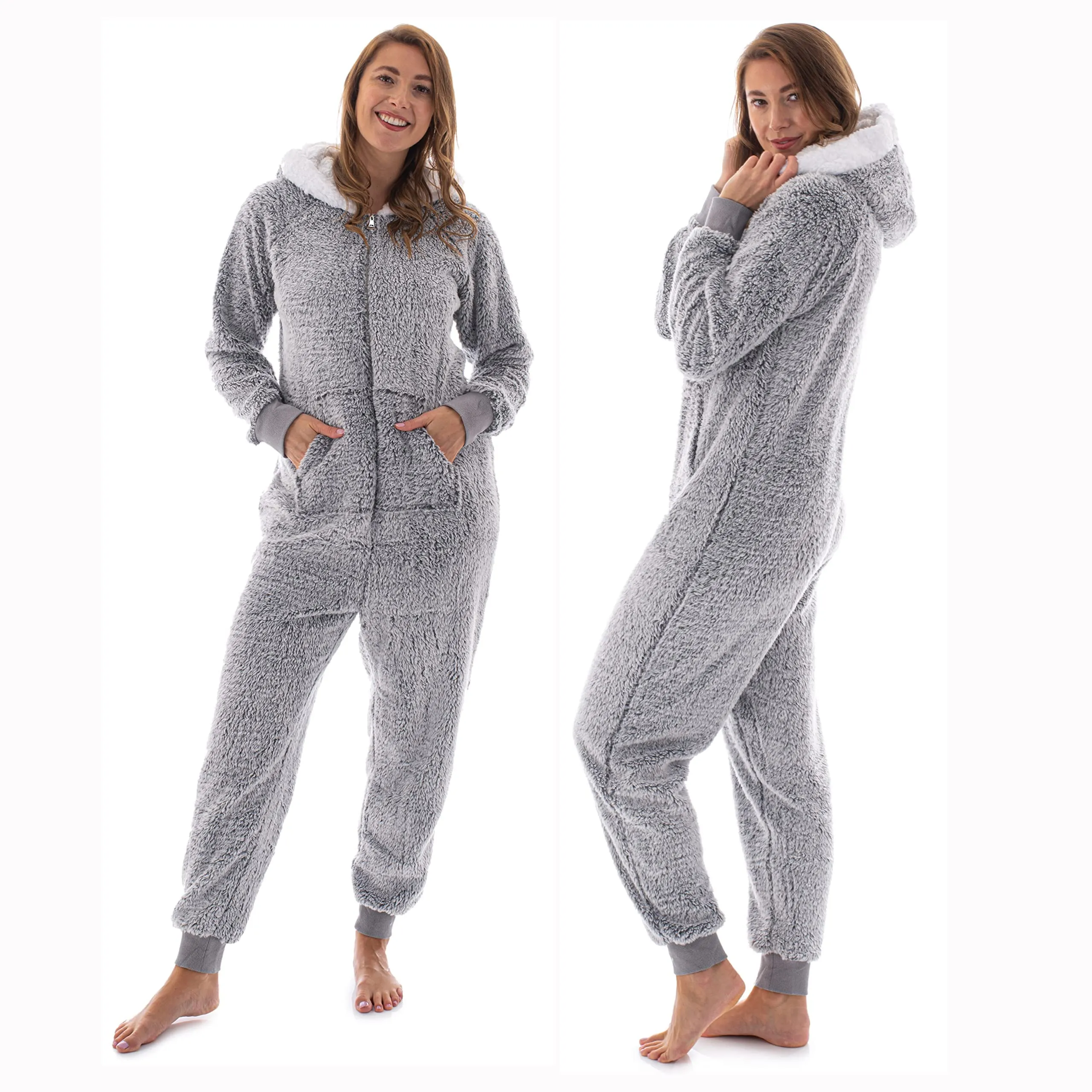 The Big Softy Adult Onesie Pajamas for Women Teens Pjs XLarge Grey