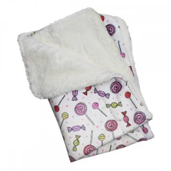 Ultra Soft Minky/Plush Sweet Candies Blanket