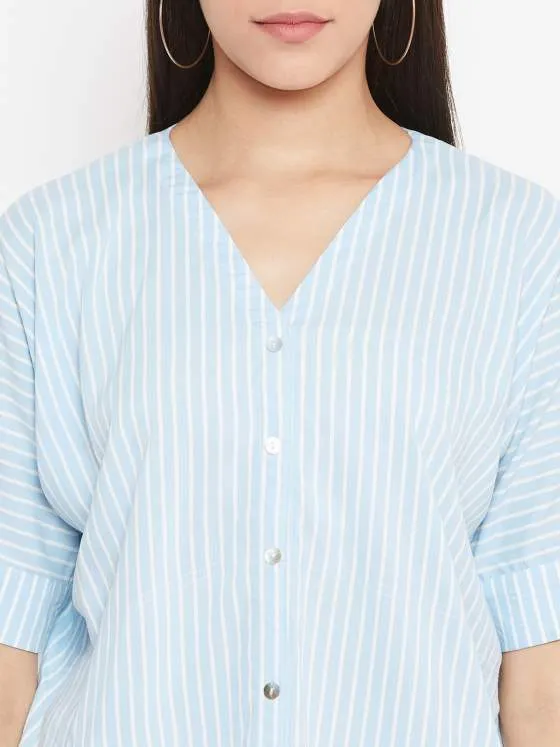 Vertical Striped Relaxed Fit Shirt