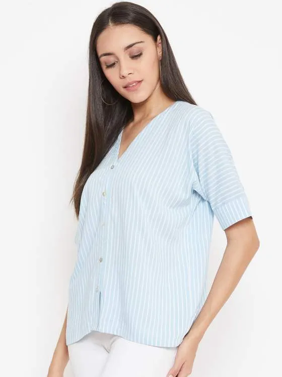 Vertical Striped Relaxed Fit Shirt