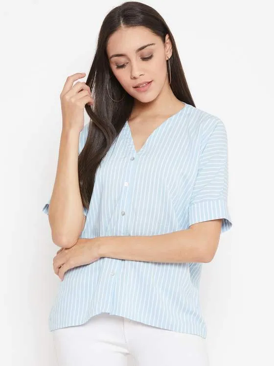 Vertical Striped Relaxed Fit Shirt