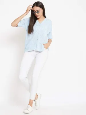 Vertical Striped Relaxed Fit Shirt