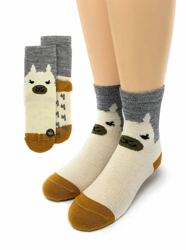 WARRIOR HAPPY ALPACA FAMILY SOCKS